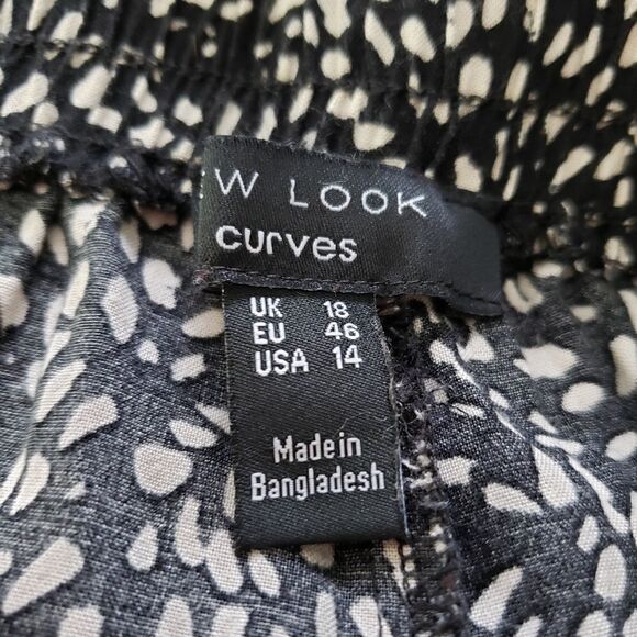 New Looks Curves Paperbag Waist Pants Sz 14 - Picture 7 of 10